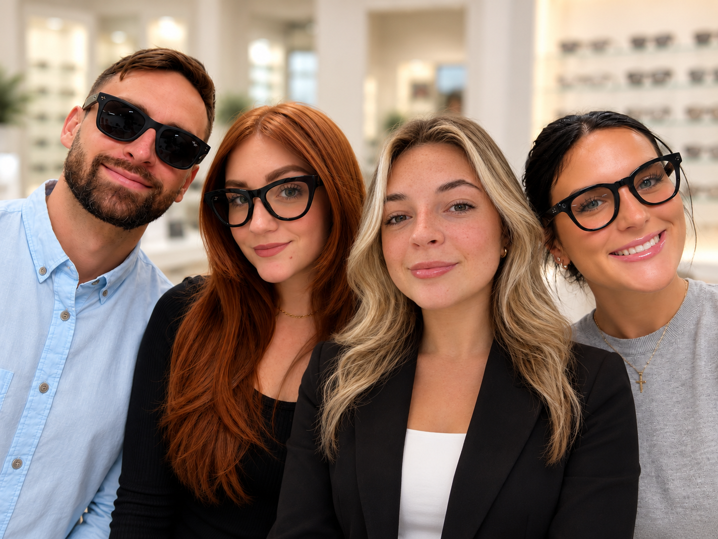 Friendly Eyewear Store Group Selfie Friendly Eyewear Store Group Selfie